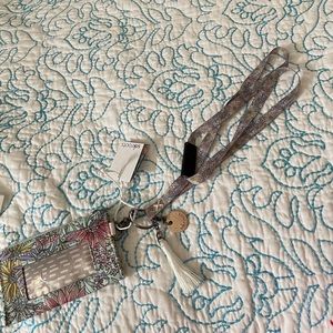 Flower printed lanyard.